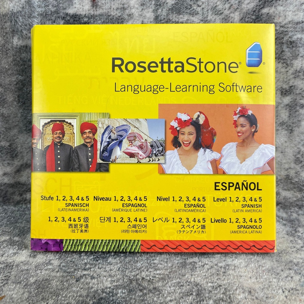 Rosetta Stone Spanish Levels 1-5 Language Learning Software Español PC Mac